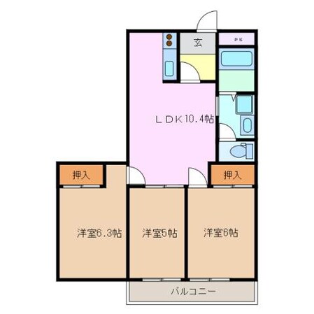 津駅 徒歩14分 2階の物件間取画像